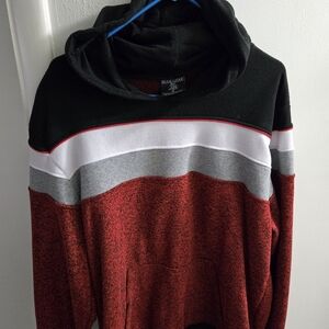Blue Ocean Men's Red and Black Hoodie